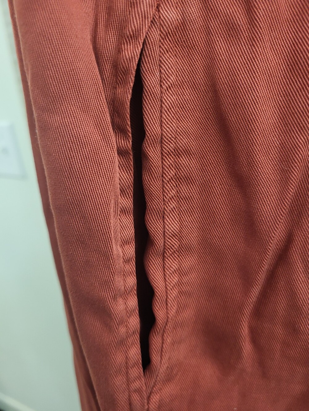 GAP Tencil Dress Pockets Chili Oil Red Women's Size Large Comfy Lounge Relax New - Picture 7 of 12